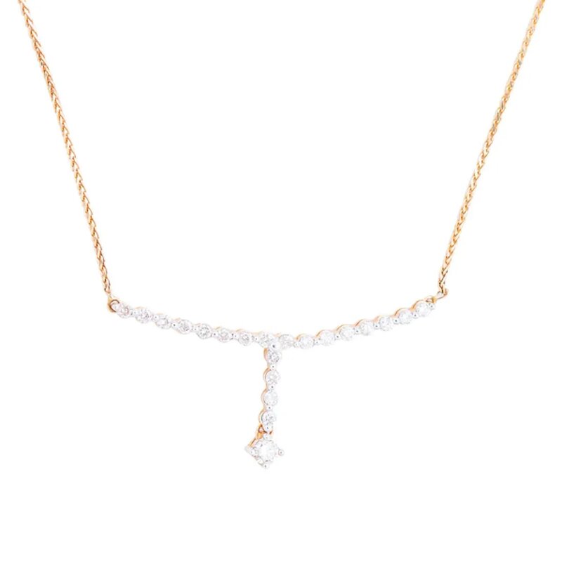 Gargantilla Con Diamantes En Oro Amarillo 14k