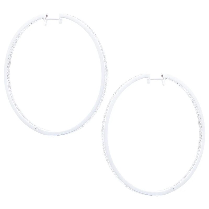 Arracadas Clásicas Con Diamantes y Oro 14k