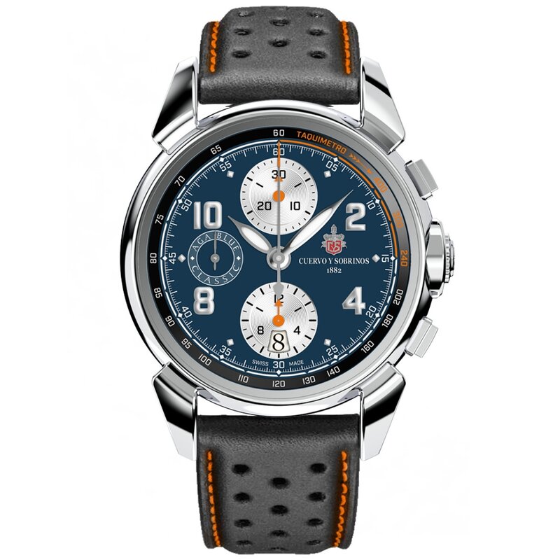 Reloj Cuervo y Sobrinos Chronograph Aga Blue Classic