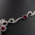 Gargantilla Oro 14k con Diamantes y Rubíes