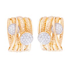 Aretes Ghiberti Jungle Spots En Oro 14k Con Diamantes