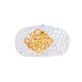 Anillo Geometry Cluster En Oro 18k Con Diamantes