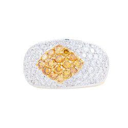 Anillo Geometry Cluster En Oro 18k Con Diamantes