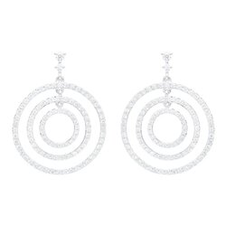 Aretes Circle Oro 14k Con Diamantes