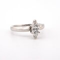 Anillo Solitario en Oro 14k con Diamante Corte Marquesa