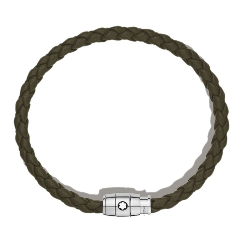 Brazalete Montblanc piel suave color caqui