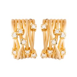 Aretes Oro 14k Con Diamantes