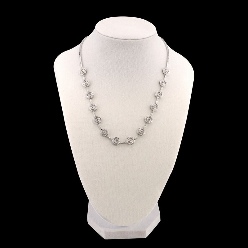 Gargantilla de Oro 14K con Diamantes