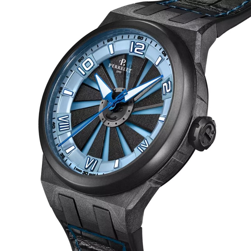 Reloj Perrelet Turbine Carbon Ice Blue
