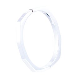 Brazalete Minimal Geometry Facetado En Oro Blanco 14k