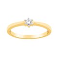 Anillo De Promesa Solitario De Oro Amarillo 14k Diamante .07