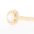 Anillo Estilo Halo En Oro Amarillo 14k Con Diamantes