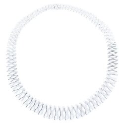 Gargantilla Wave En Oro Blanco 14K Con Diamantes