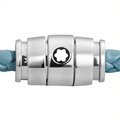 Brazalete Montblanc Meisterstück de acero con 3 anillas de piel