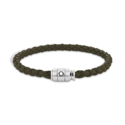 Brazalete Montblanc piel suave color caqui