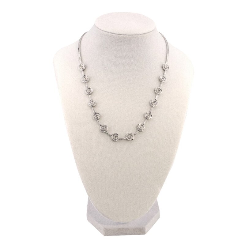 Gargantilla de Oro 14K con Diamantes