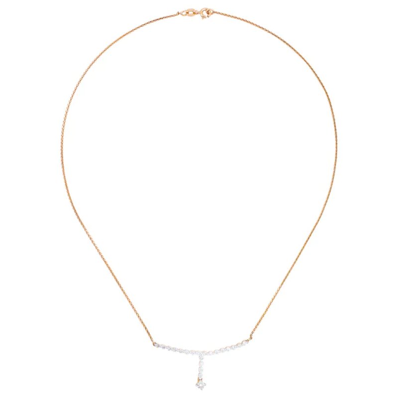 Gargantilla Con Diamantes En Oro Amarillo 14k