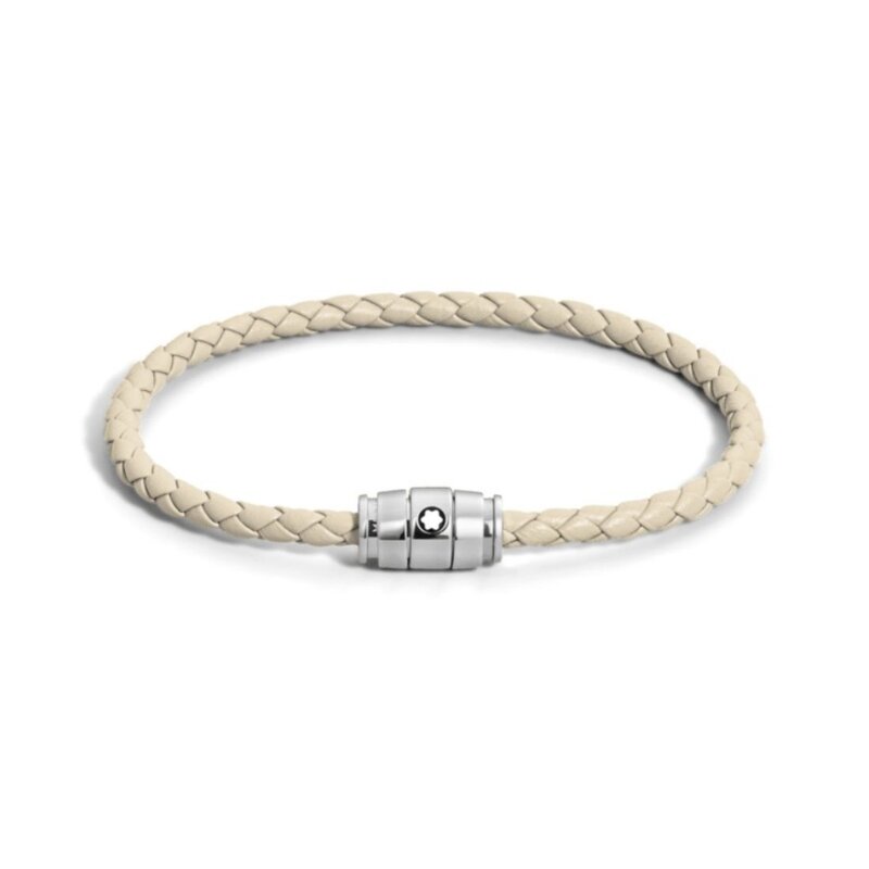 Brazalete Montblanc Meisterstück en cuero Beige Nublado