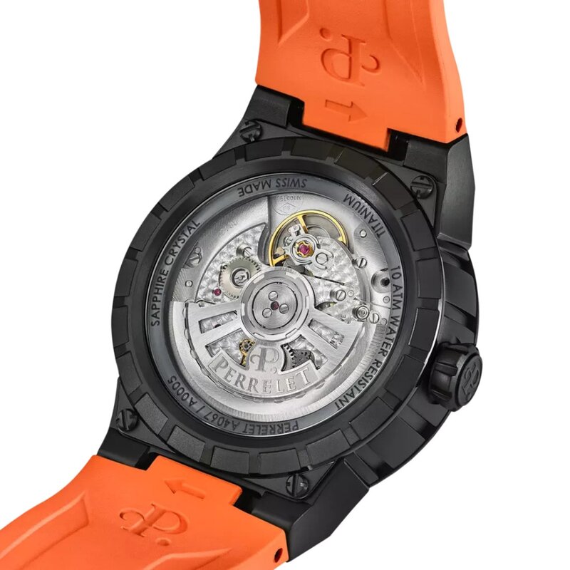 Reloj Perrelet Turbine Titanium Orange