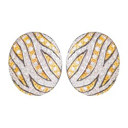 Aretes Jungle En Oro 14k Y Diamantes