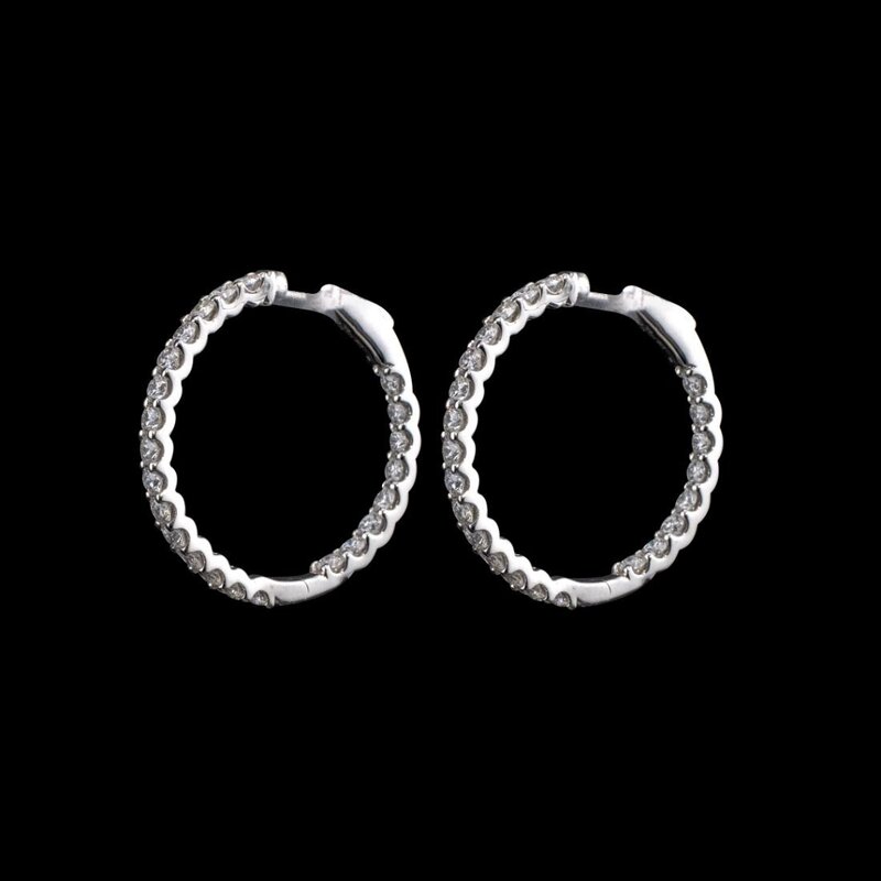 Aretes de Oro 14K con Diamantes