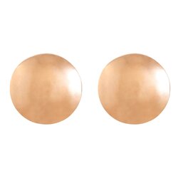 Aretes Botón Tipo Stud En Oro Rosa 14k