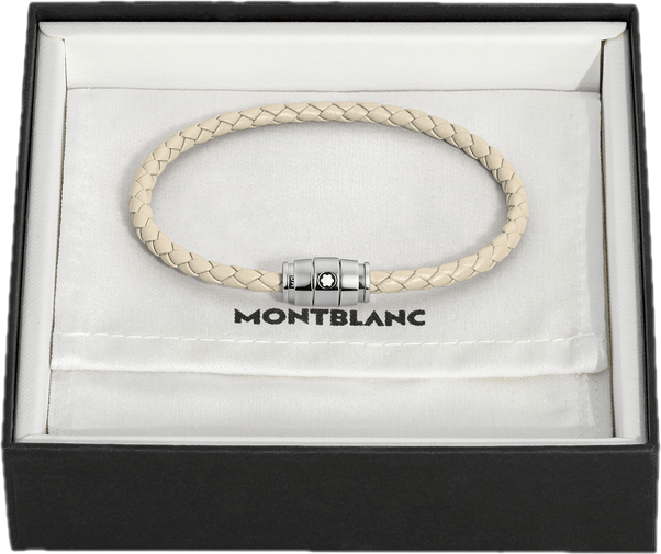 Brazalete Montblanc Meisterstück en cuero Beige Nublado